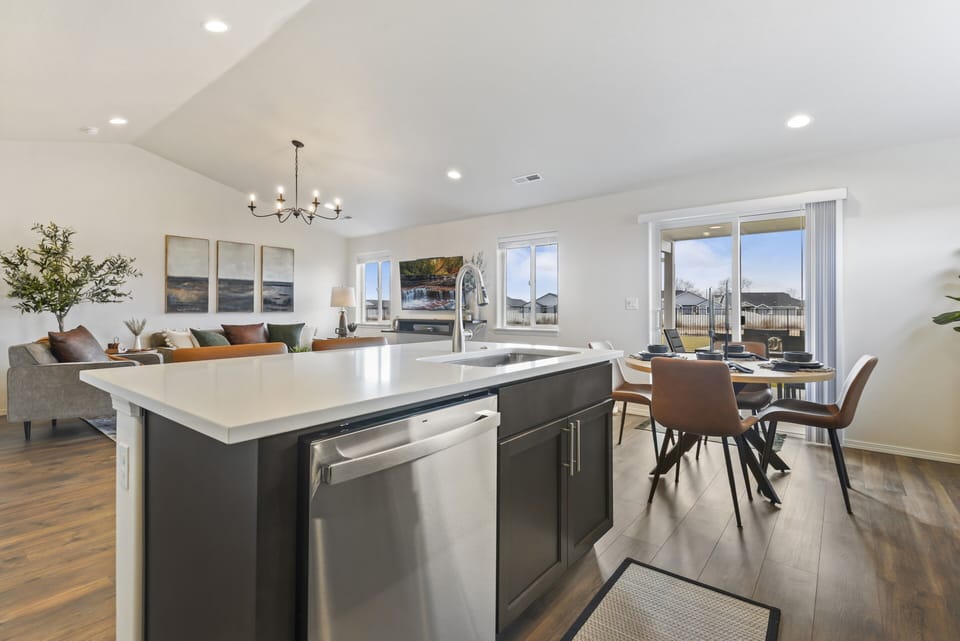 Kitchen is open to the living and dining room. Perfect for large gatherings.