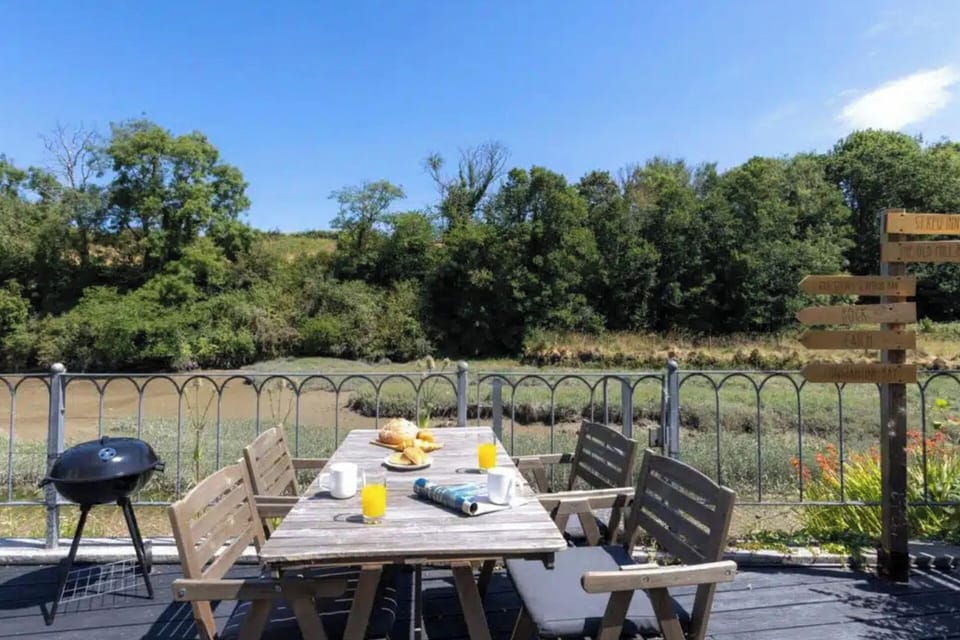 We have a BBQ, for you to enjoy lazy evenings on the decking