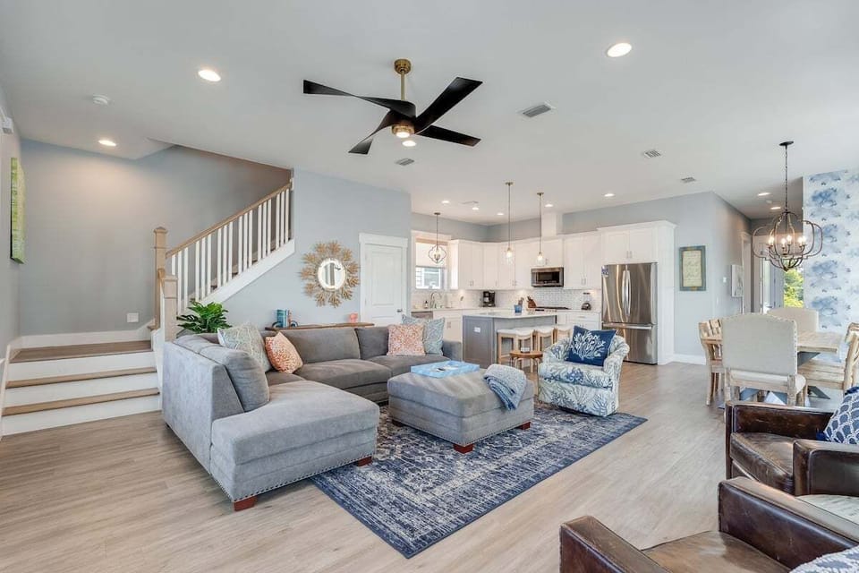 Open den and kitchen for family time