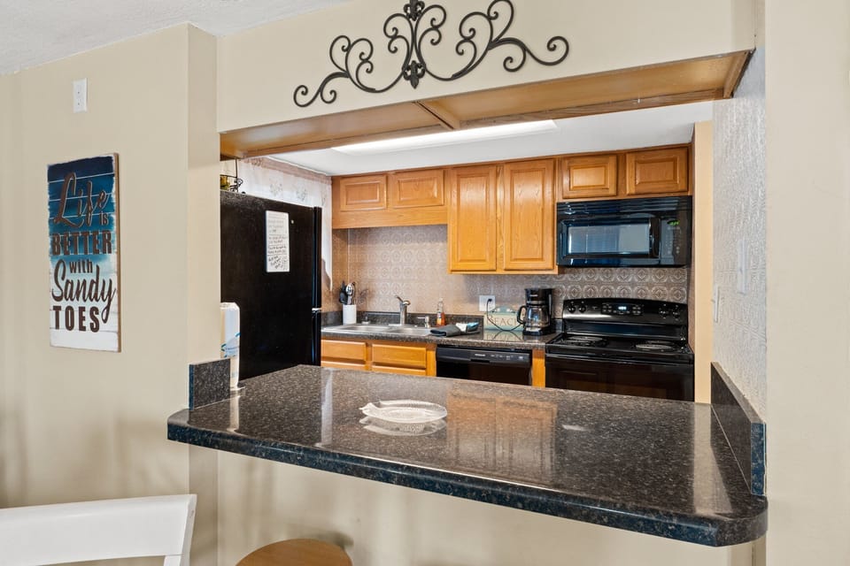 Fully stocked kitchen