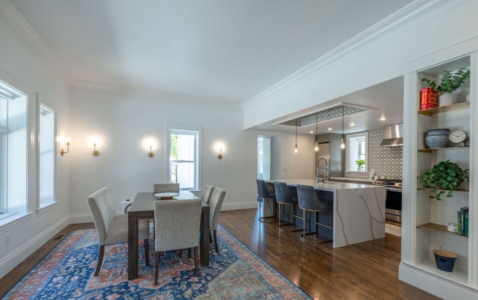 Dining and kitchen area