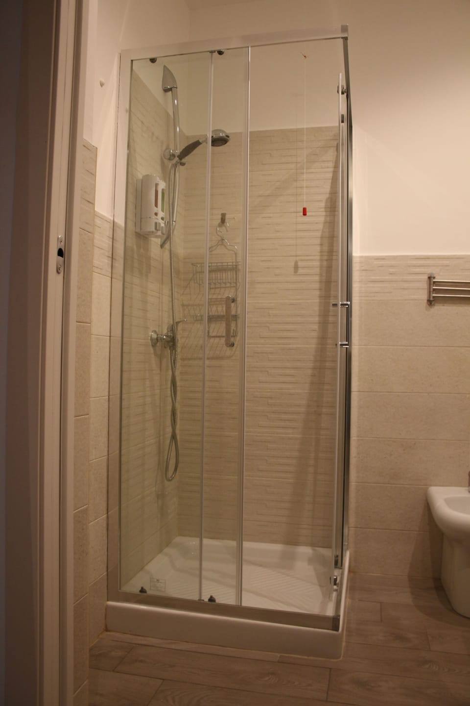 Shower, rainfall showerhead, hair dryer, bidet