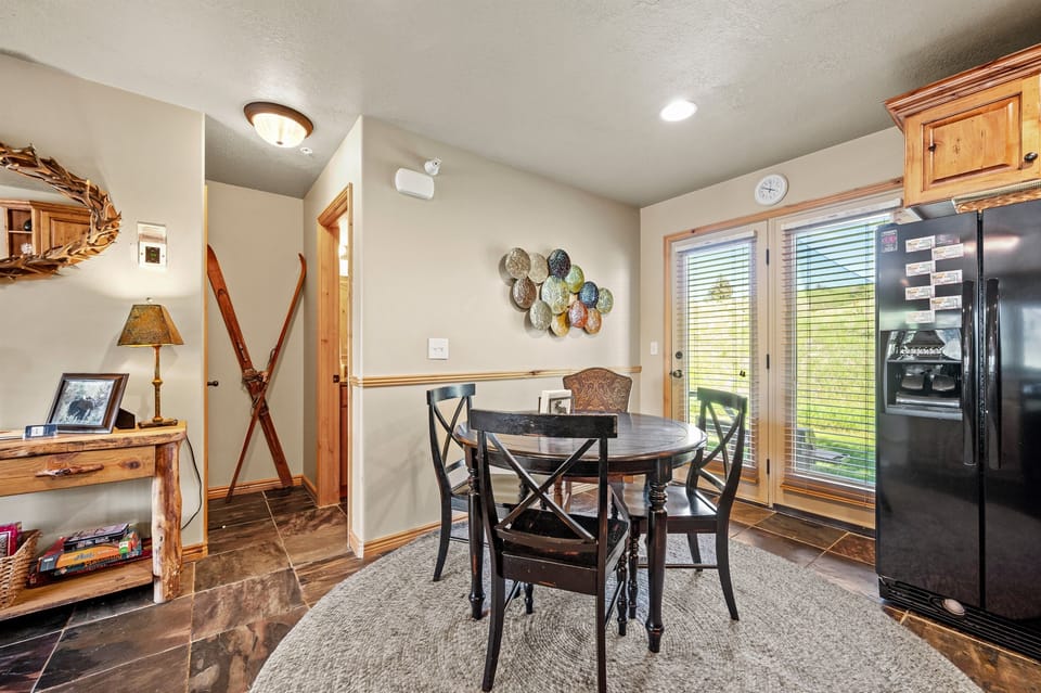 Enjoy a meal with family and friends in the dining area.