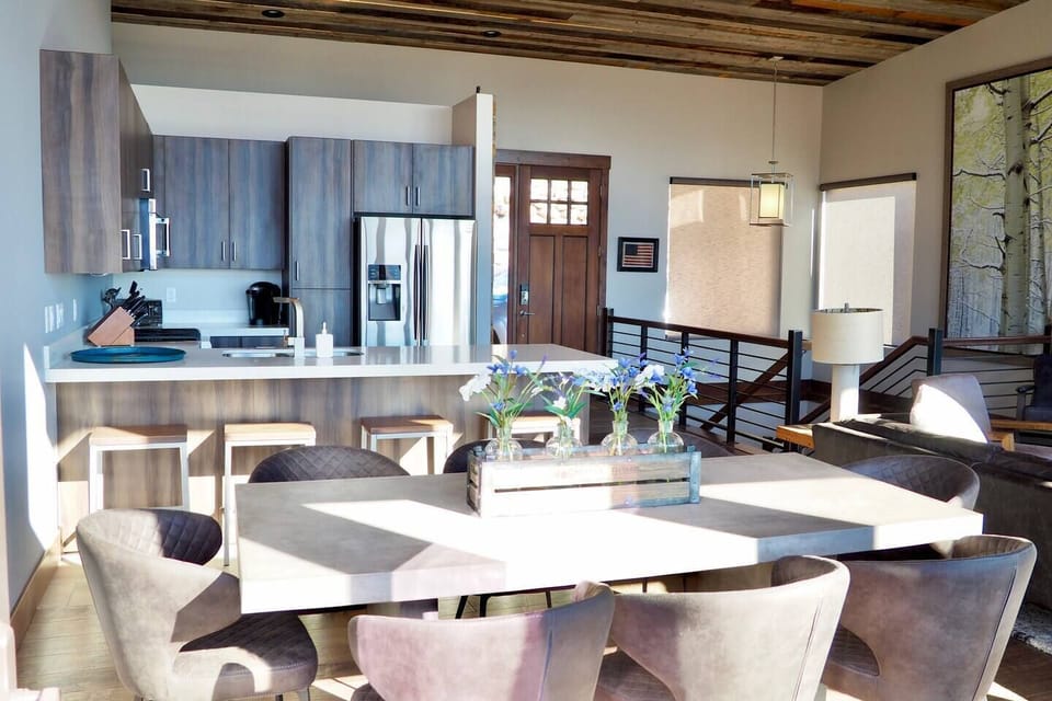 Enjoy the elegant living, kitchen & dining space on the main level of the home.