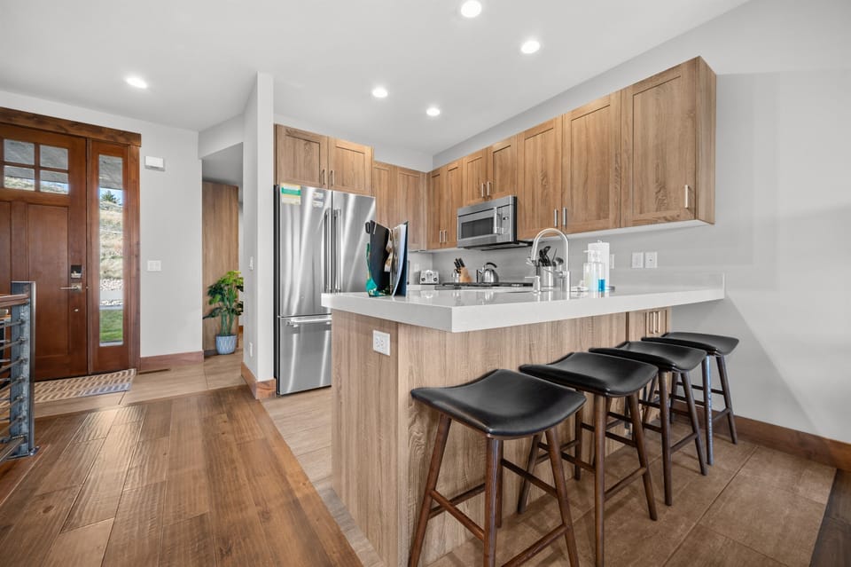 Breakfast bar seating for casual dining and entertaining