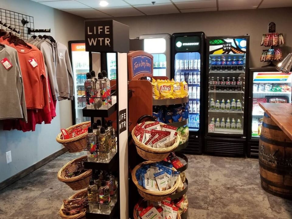 snacks and food by reception