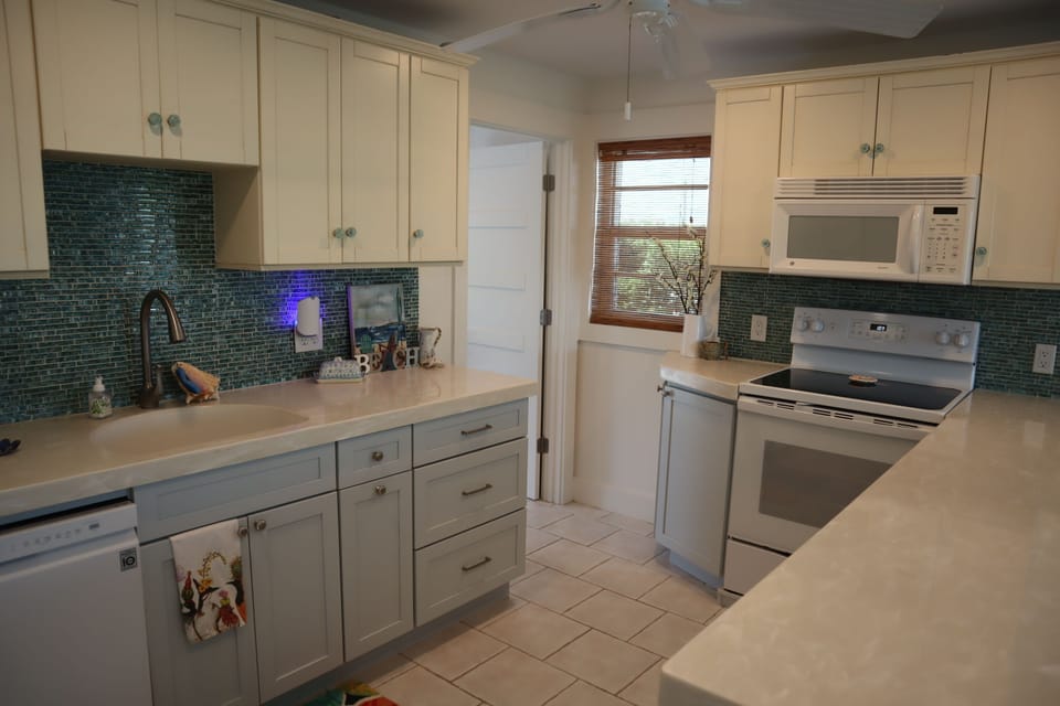 Kitchen is equipped with everything you need if you prefer to cook at home.