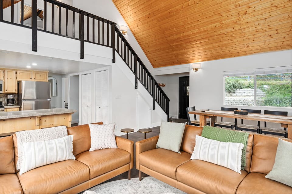 Plenty of comfortable seating in communal great room