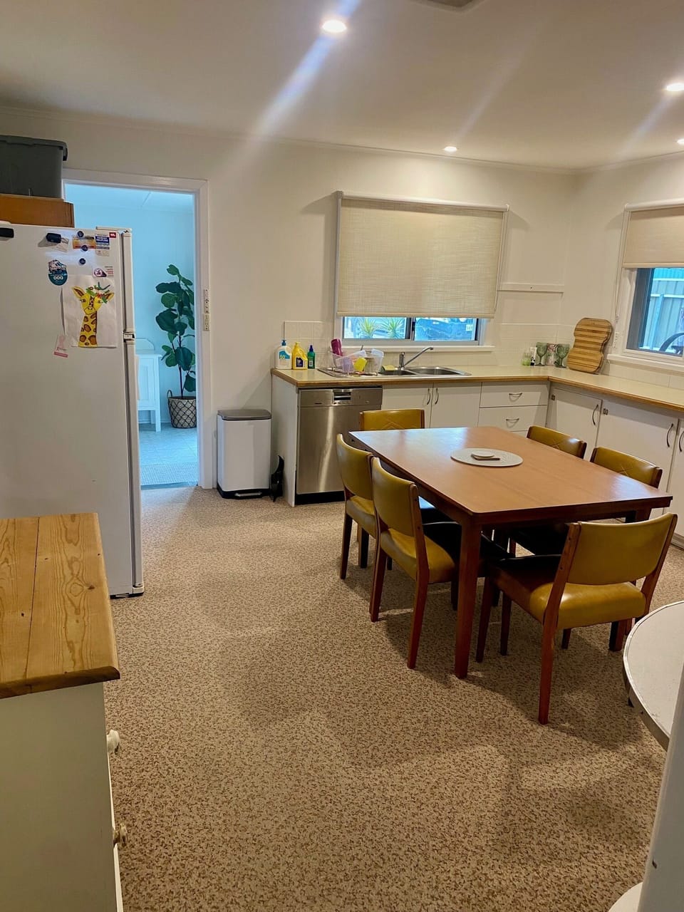 Kitchen has a large excellent dishwasher. 