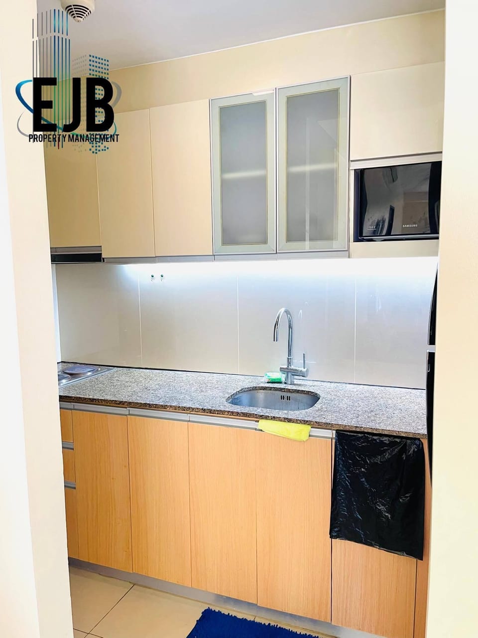 Deluxe Condo | Private kitchen | Full-size fridge, microwave, stovetop, dishwasher
