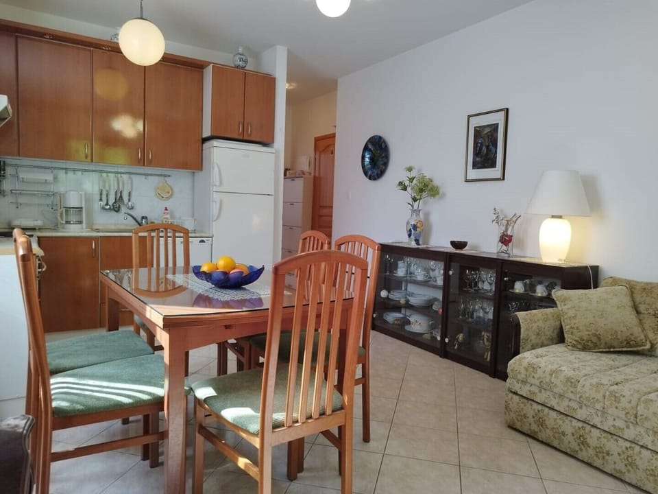 kitchen and living room