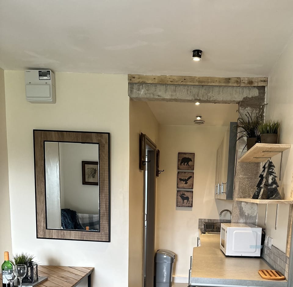 Apartment | Private kitchen | Fridge, microwave, oven, stovetop