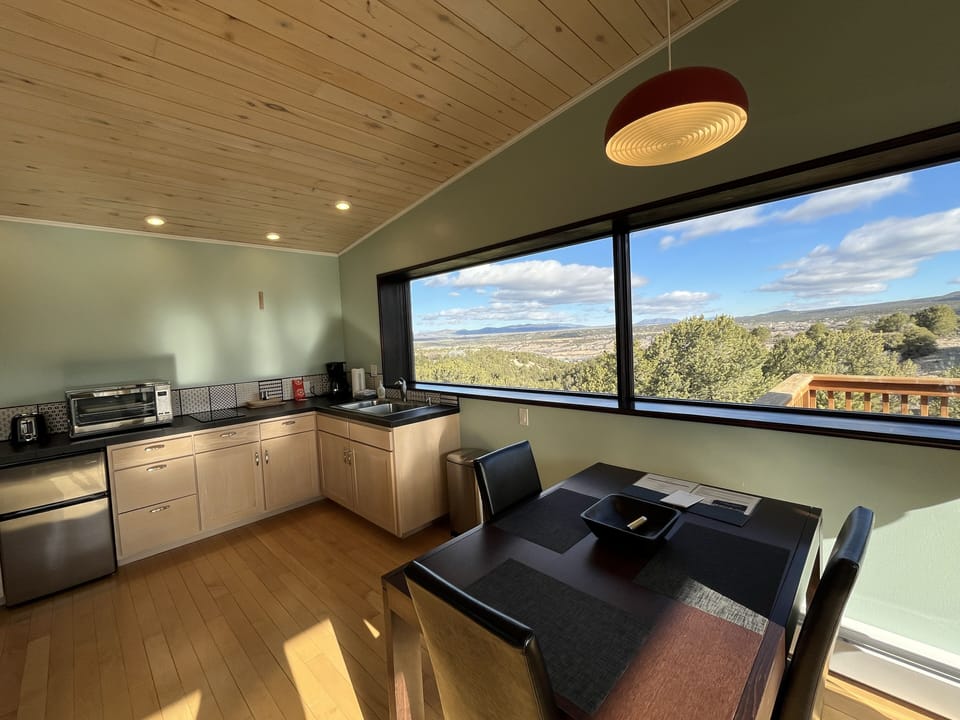 Kitchen with an elevated view