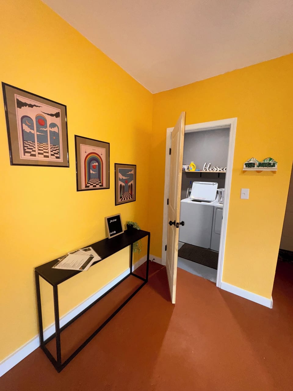Entrance into shared laundry room