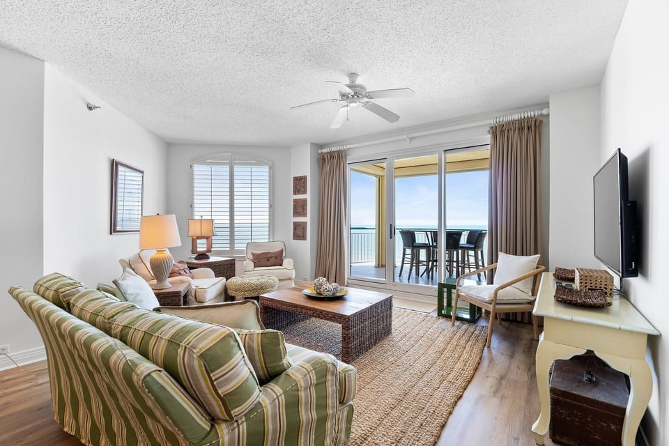 Condo, Multiple Beds (Beach Colony Tower 8B) | Living area | TV