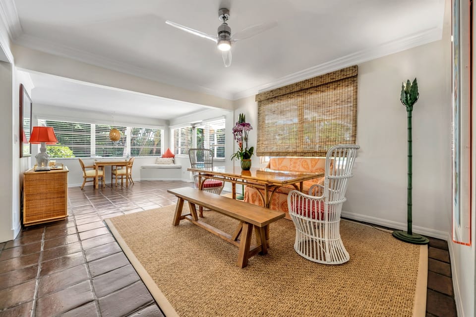 The comfortable, well-equipped space has plenty of seating, with a large dining area.