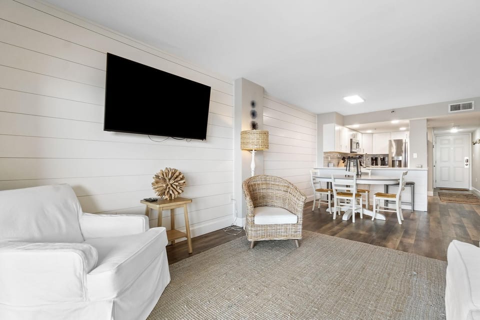 Condo, Multiple Beds (Ocean Breeze East 803) | Living area | TV