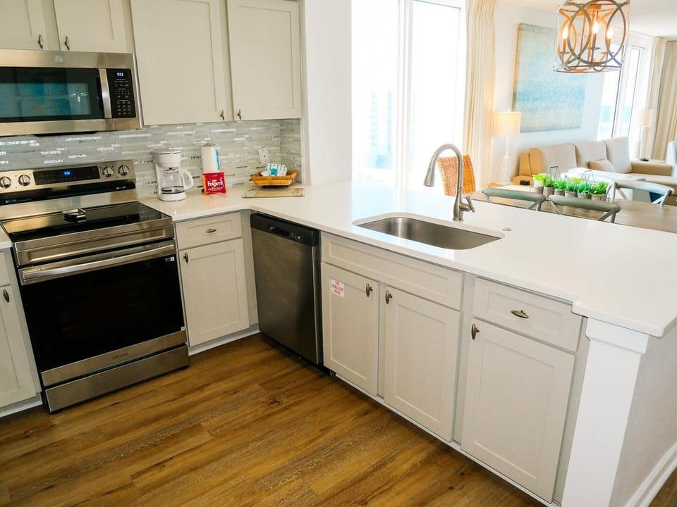 Indoors, Kitchen, Sink, Appliance, Microwave