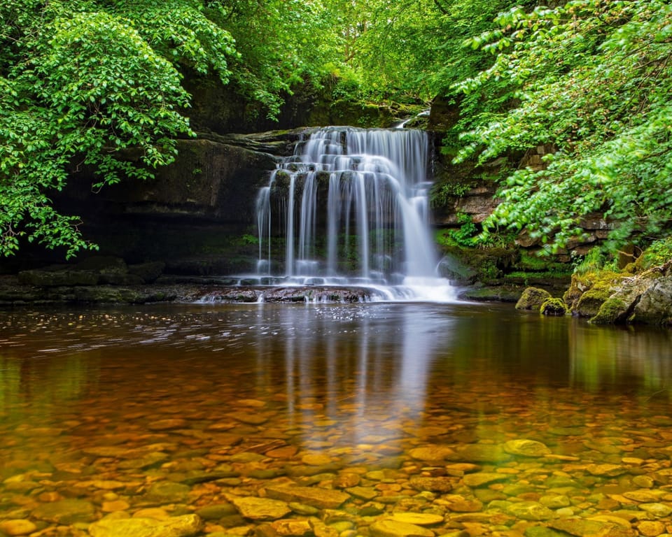 Leyburn waterfall, close to Bearskin cottage