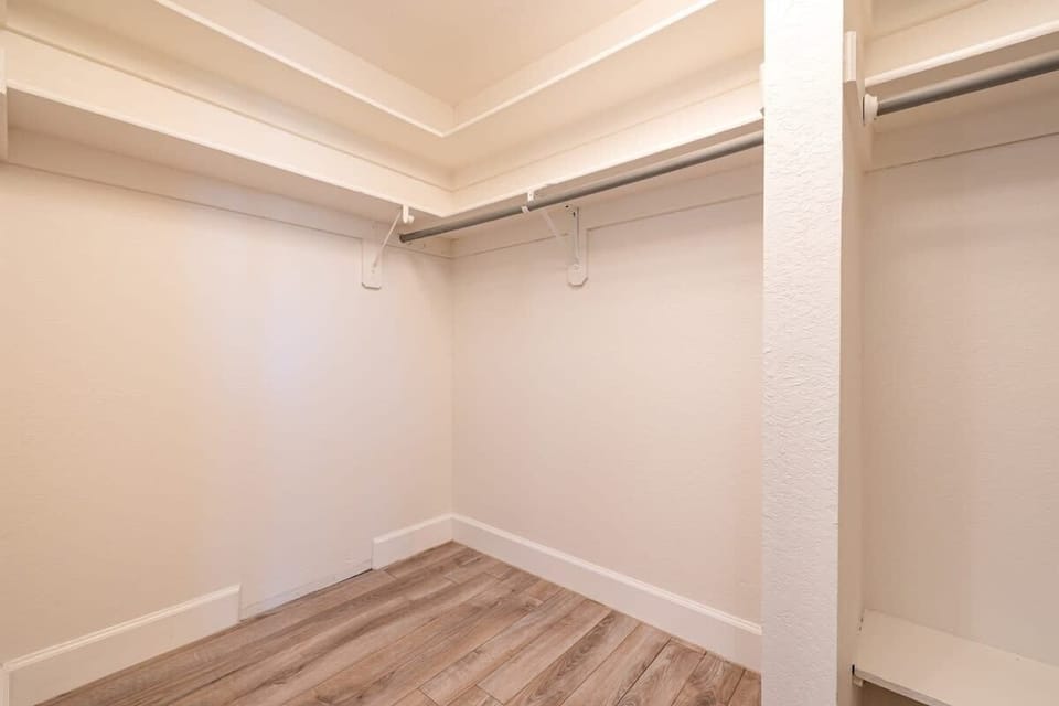 Huge walk in closet in primary king bedroom