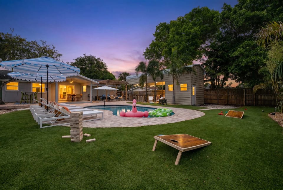  One backyard, endless possibilities — swim, play, lounge, or just take it all in as the sky puts on a show every single night.