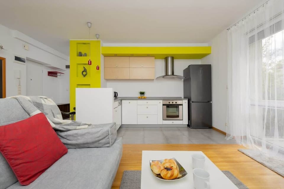 The fully equipped kitchenette includes everything you need for a home-cooked meal.