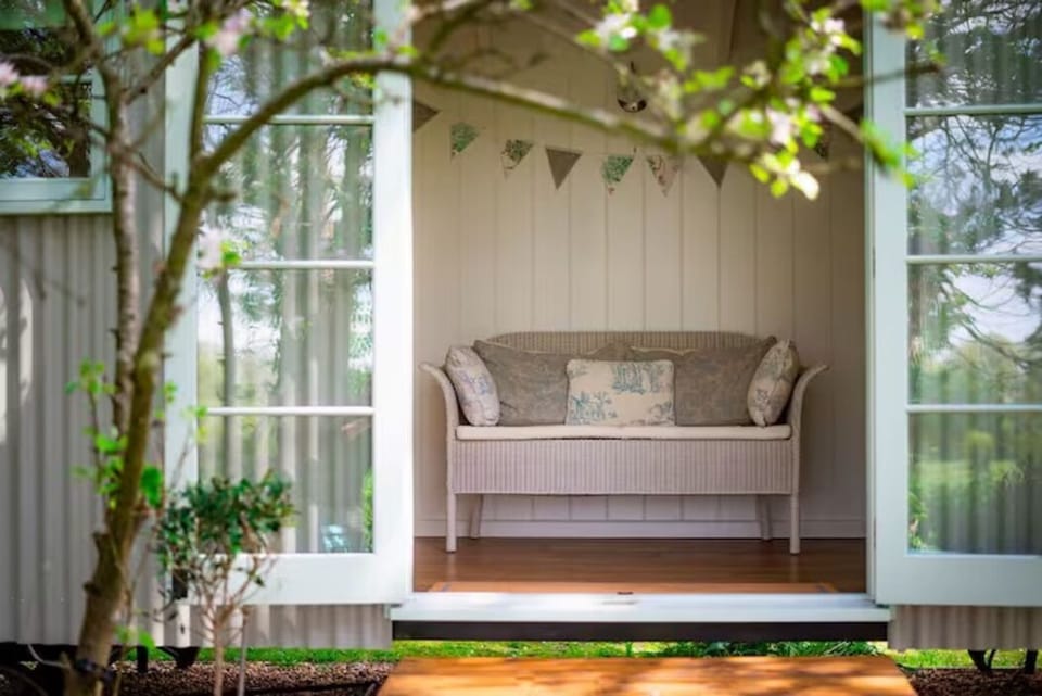 Sofa inside the hut