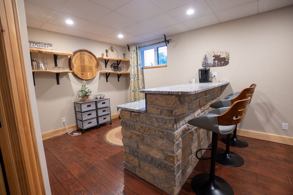 Basement bar area