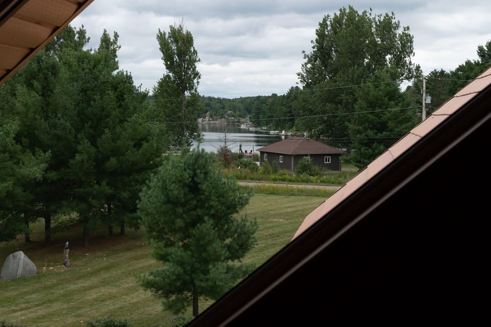 View of lake from upstairs loft