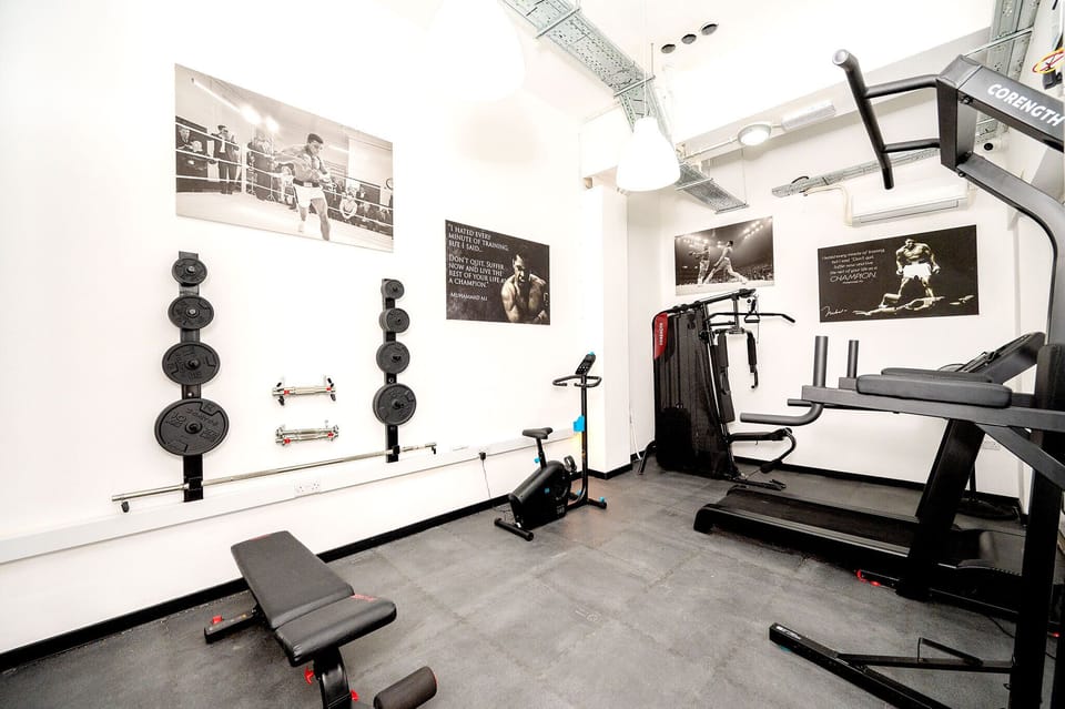 Gym shared with guests