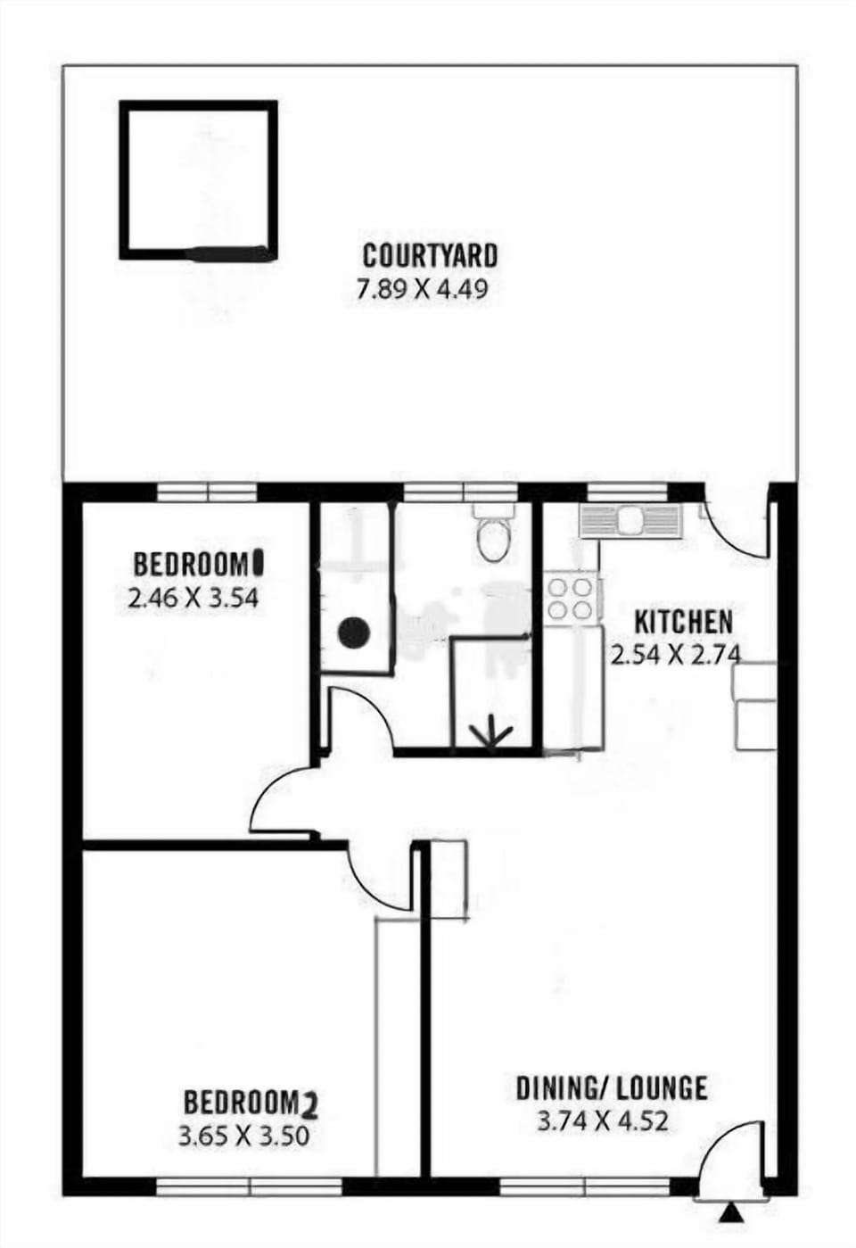 Floorplan. Measurements are approximate and are intended as a guide only.