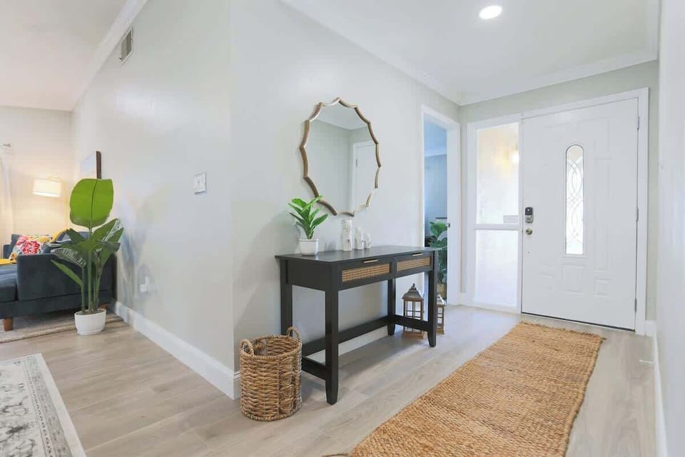 Entryway in Pondside Funhouse, our vacation rental home in Pinellas Park, Florida. 