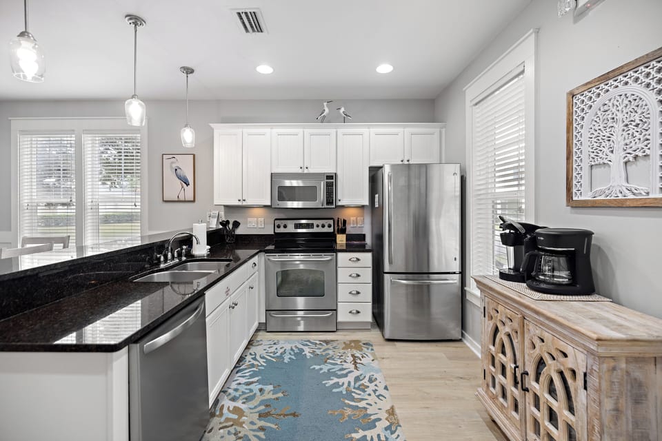Kitchen with stainless steal appliances