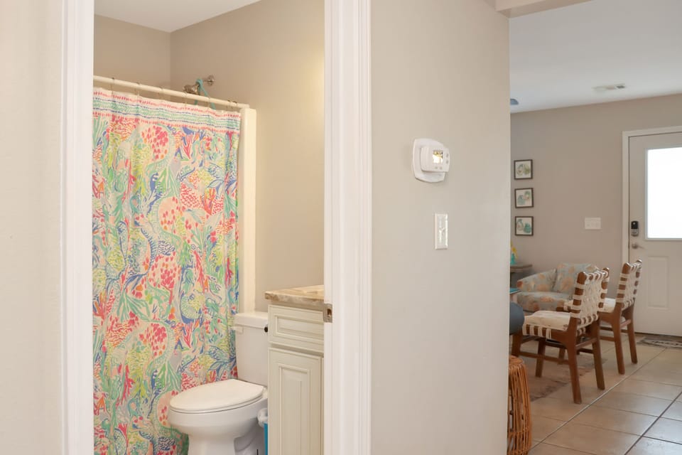 Full Bathroom and Living Area