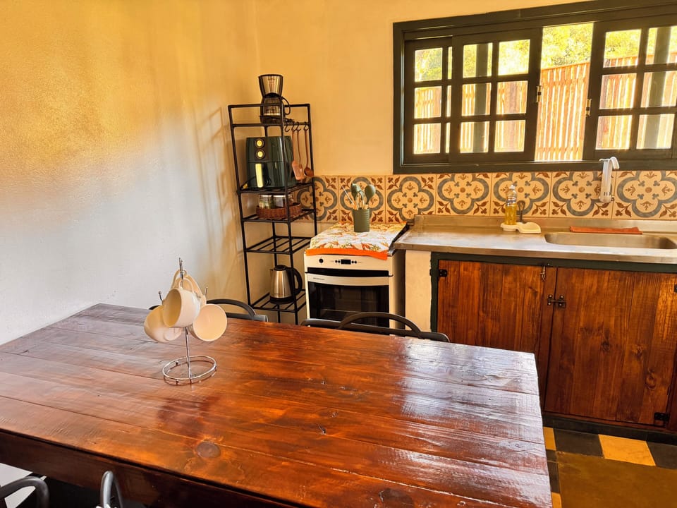 Family Cottage, Fireplace, Lake View | Private kitchen | Fridge, microwave, coffee/tea maker, electric kettle