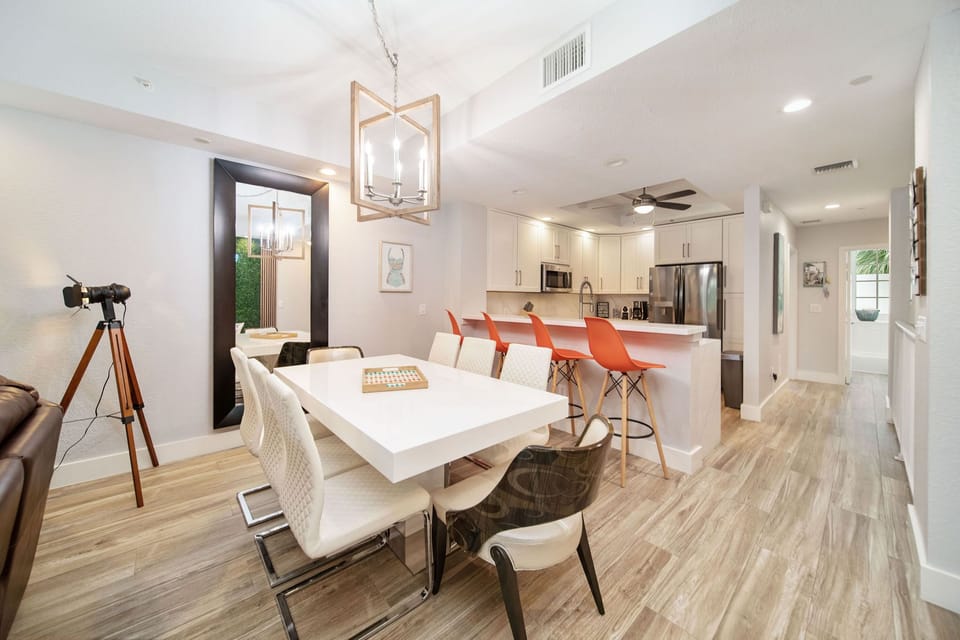 Modern and trendy dining for 12