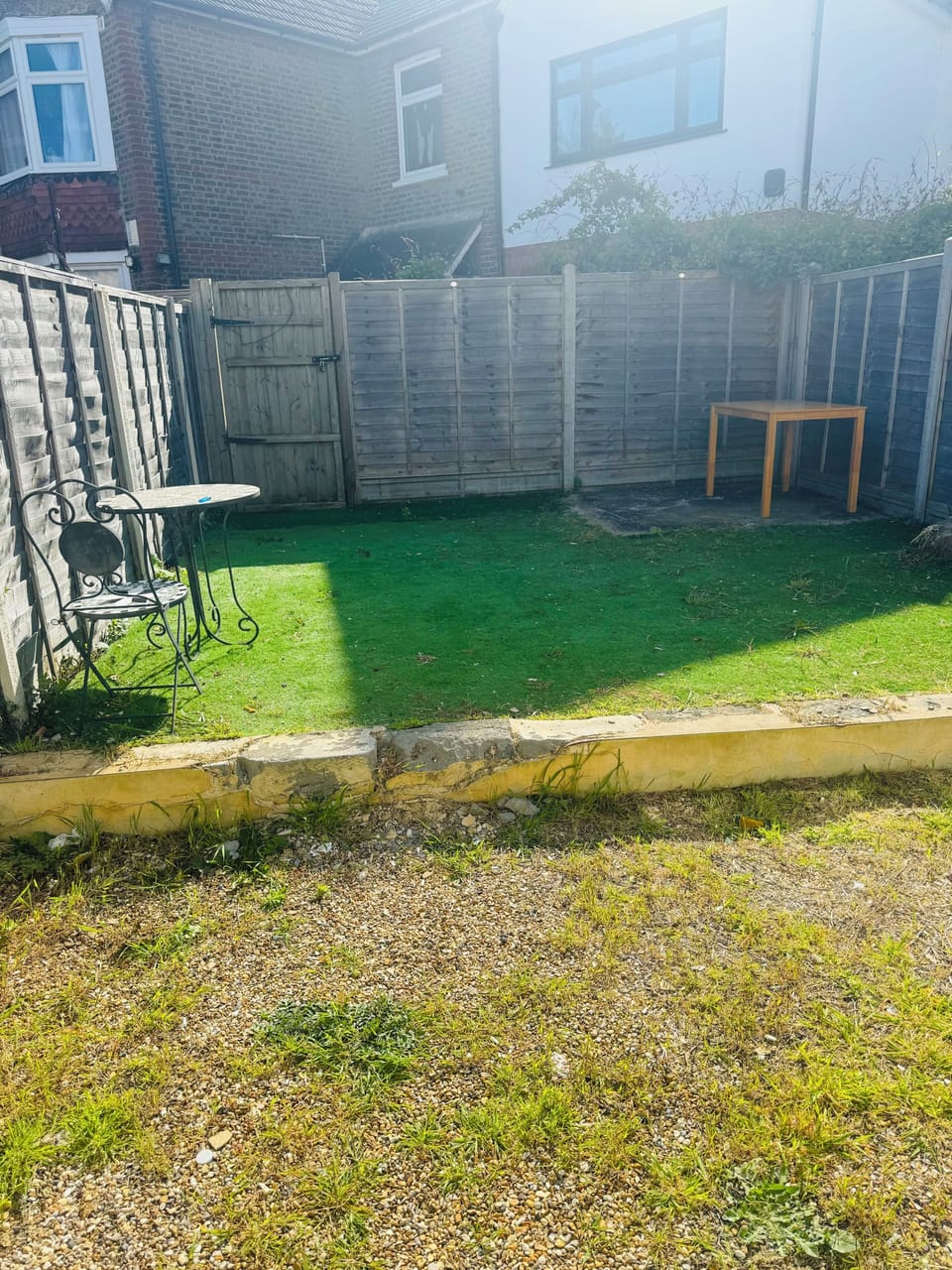 View from the kitchen and bedroom