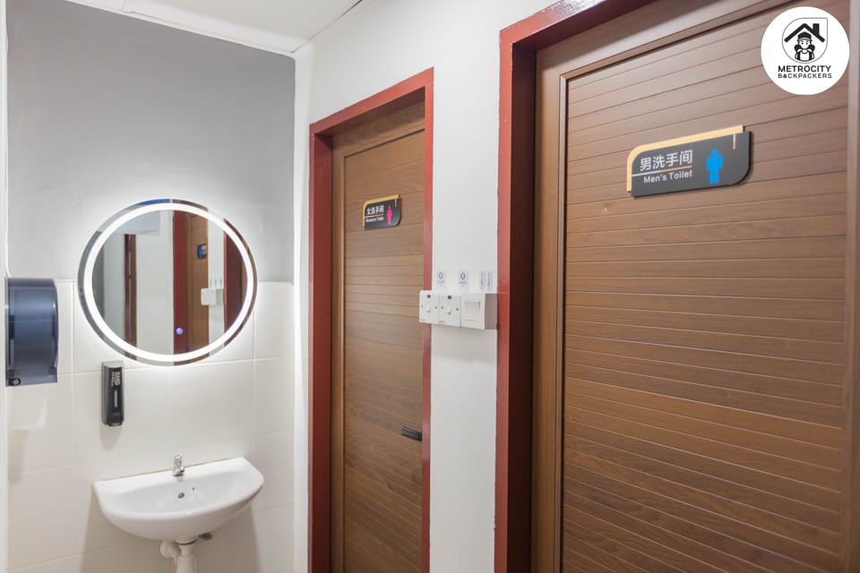 Shower, rainfall showerhead, hair dryer, towels