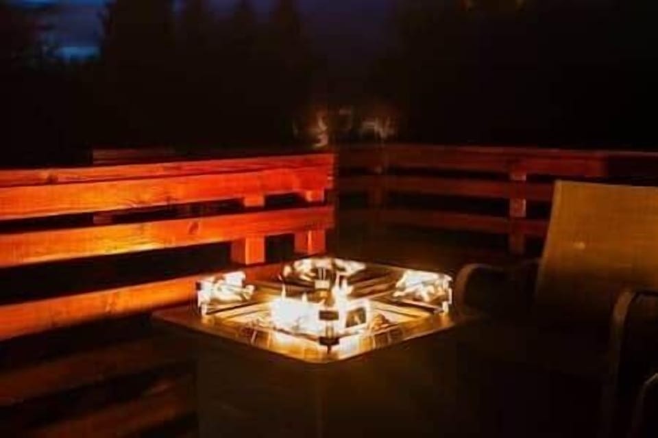 Enjoy drinks by our fireplace table during a chilly night. Or, let kids make S'more.