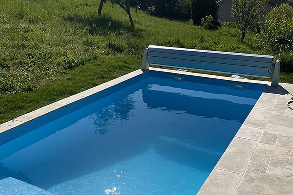 Completely private heated pool.