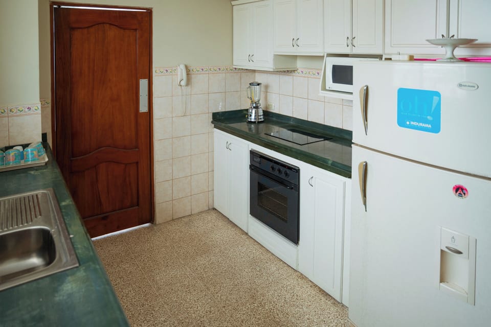 Apartment | Private kitchen | Fridge, microwave, oven, stovetop