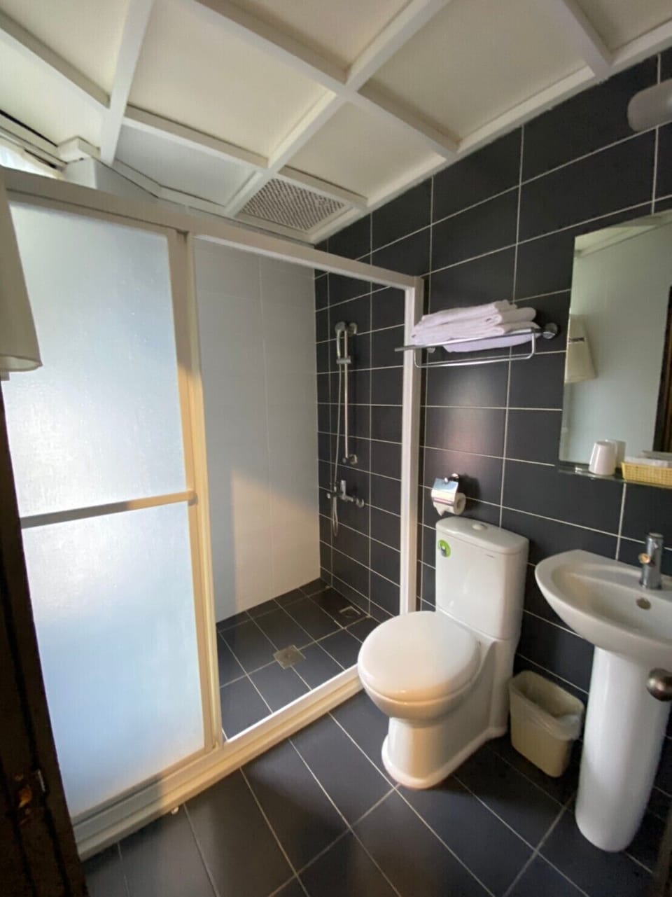 Standard Double Room | Bathroom | Shower, free toiletries, hair dryer, slippers