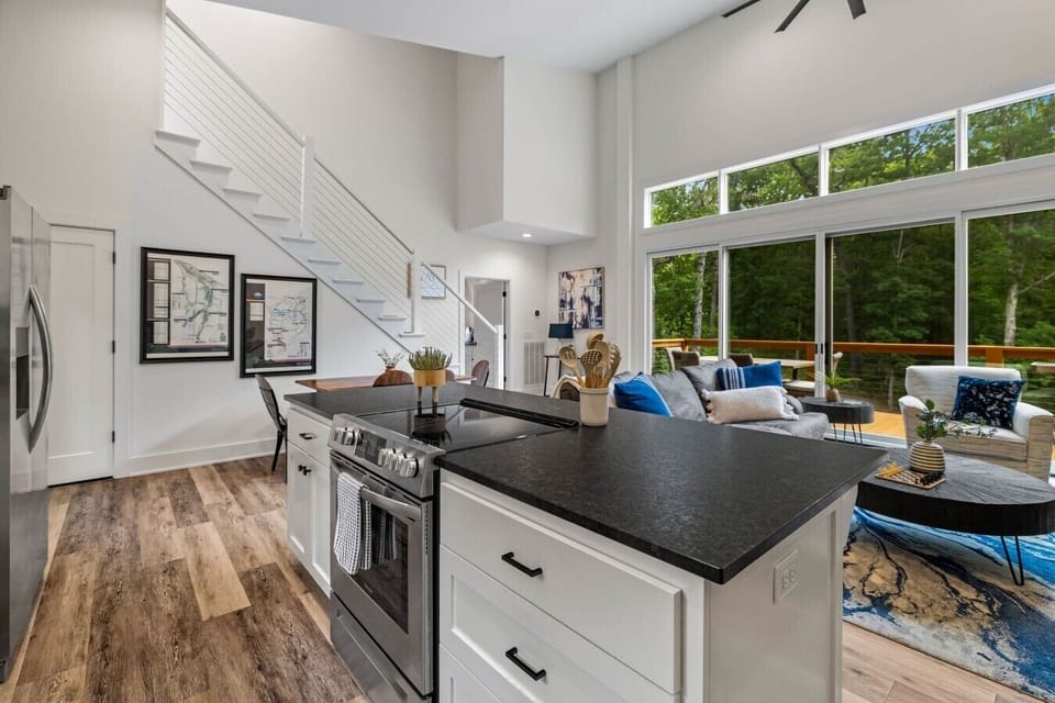 Open-concept kitchen — fully equipped Bella Vista rental