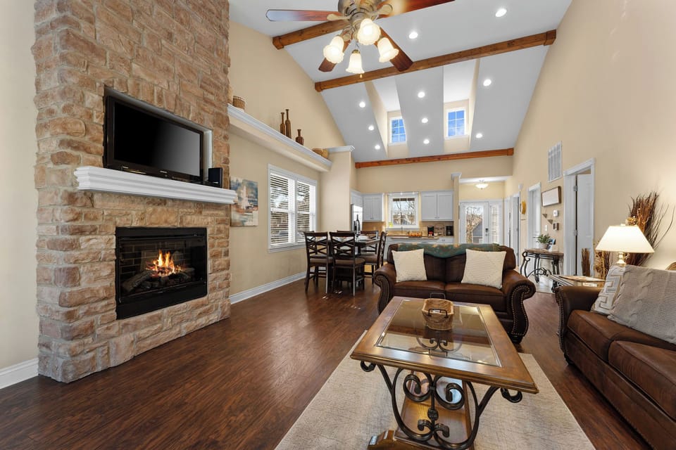 Warn and inviting living room