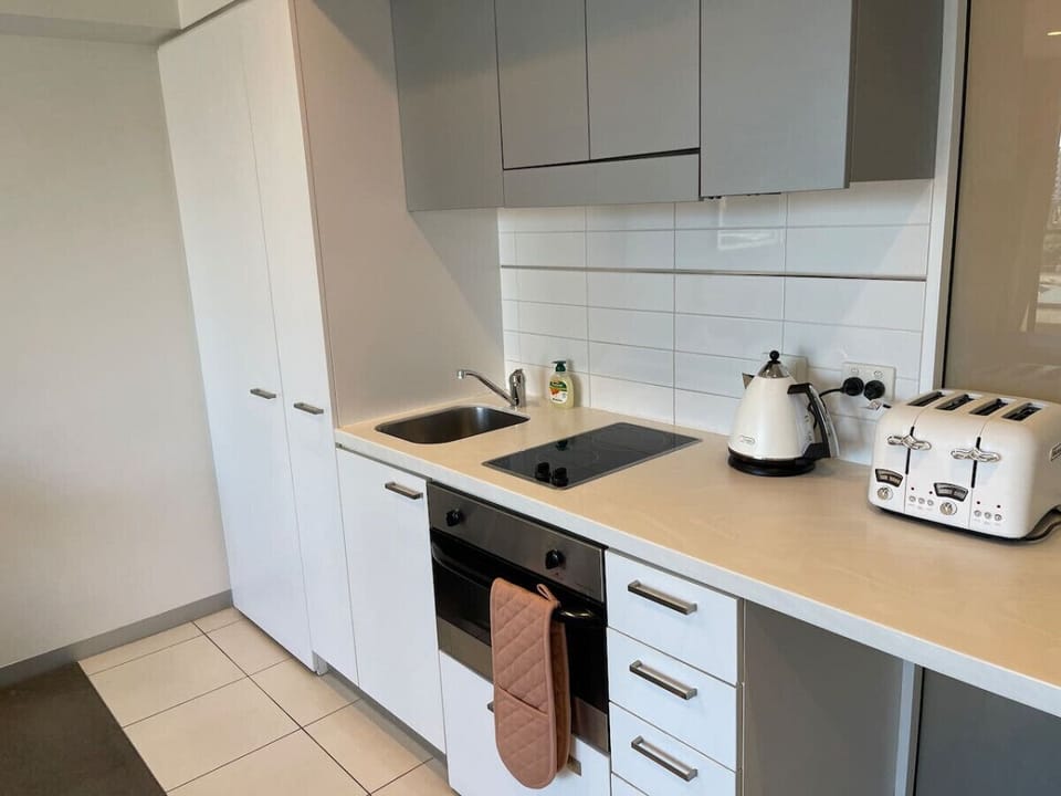 Kitchen area with basic ameneties