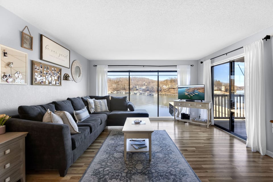 Large floor to ceiling windows fill the condo with tons of natural light
