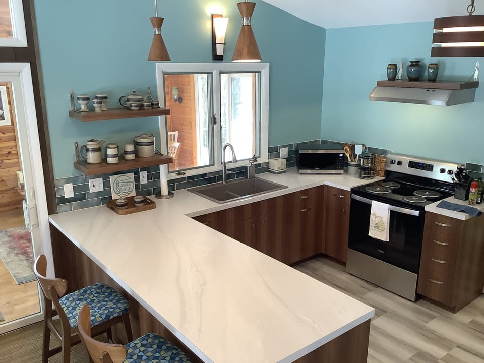Kitchen with Counter Bar Stools