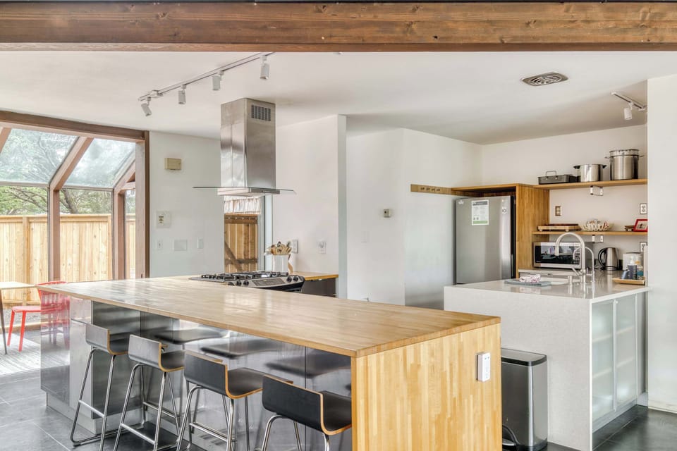 Prep meals and socialize! This kitchen island is the heart of the home.
