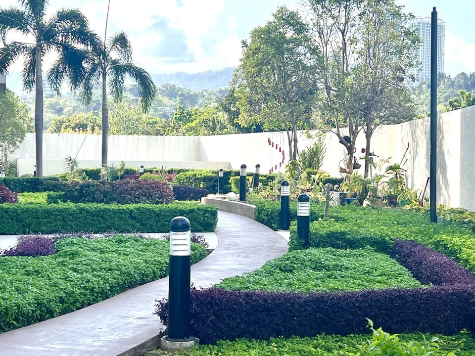 Take a breather at the garden.