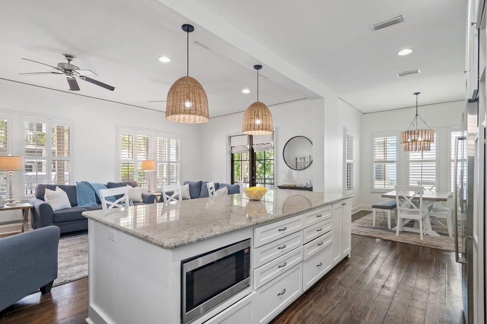 Southern Coastal - Seacrest - First Floor - Kitchen/Dining/Living Area